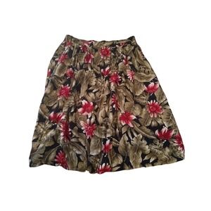 Sage Harbor Womens Floral Tropical Hibiscus Print skirt